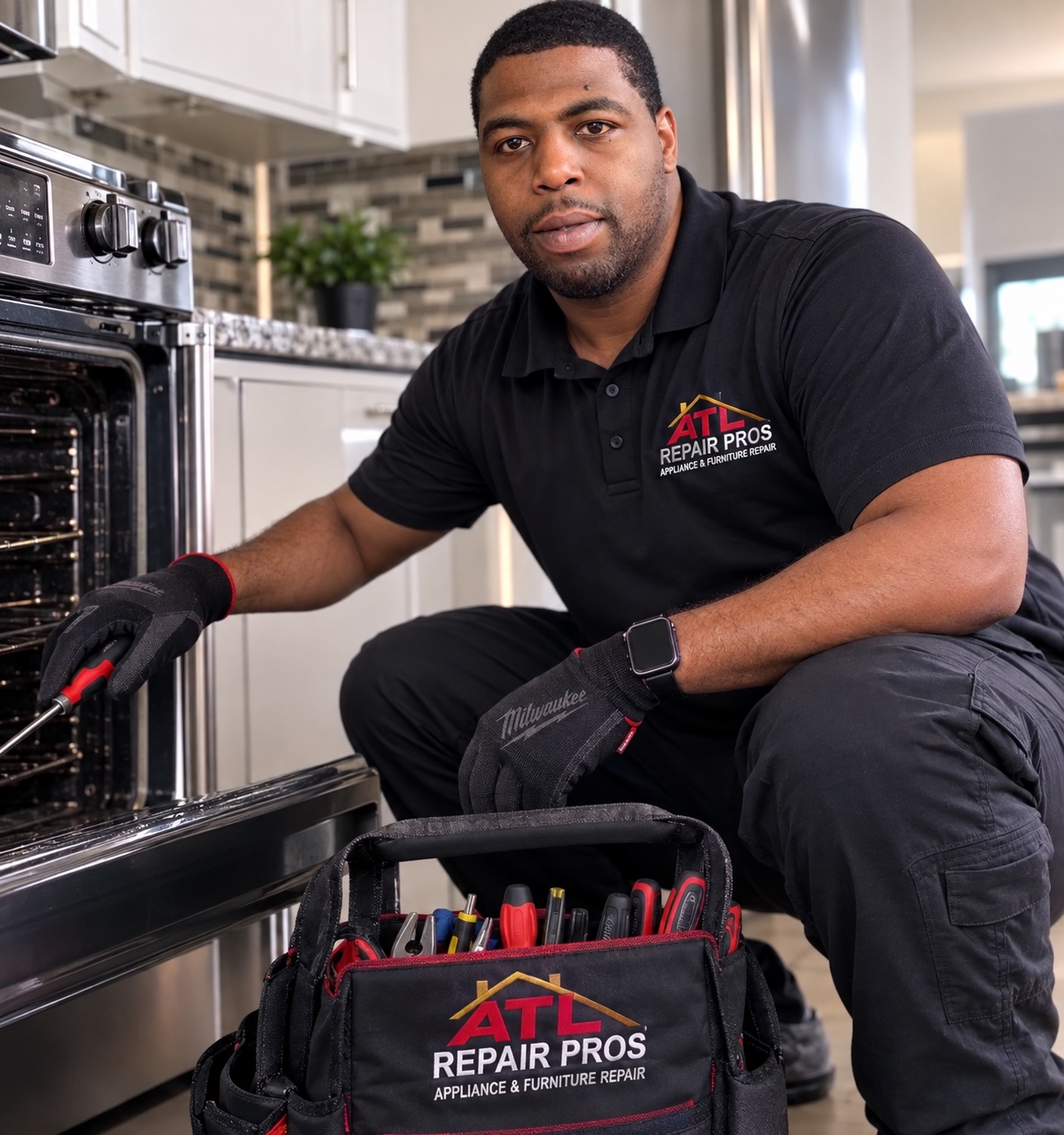 ATL Repair Pro technician servicing an oven